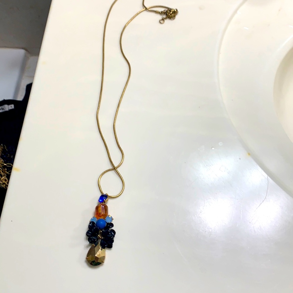 J Crew long beaded necklace